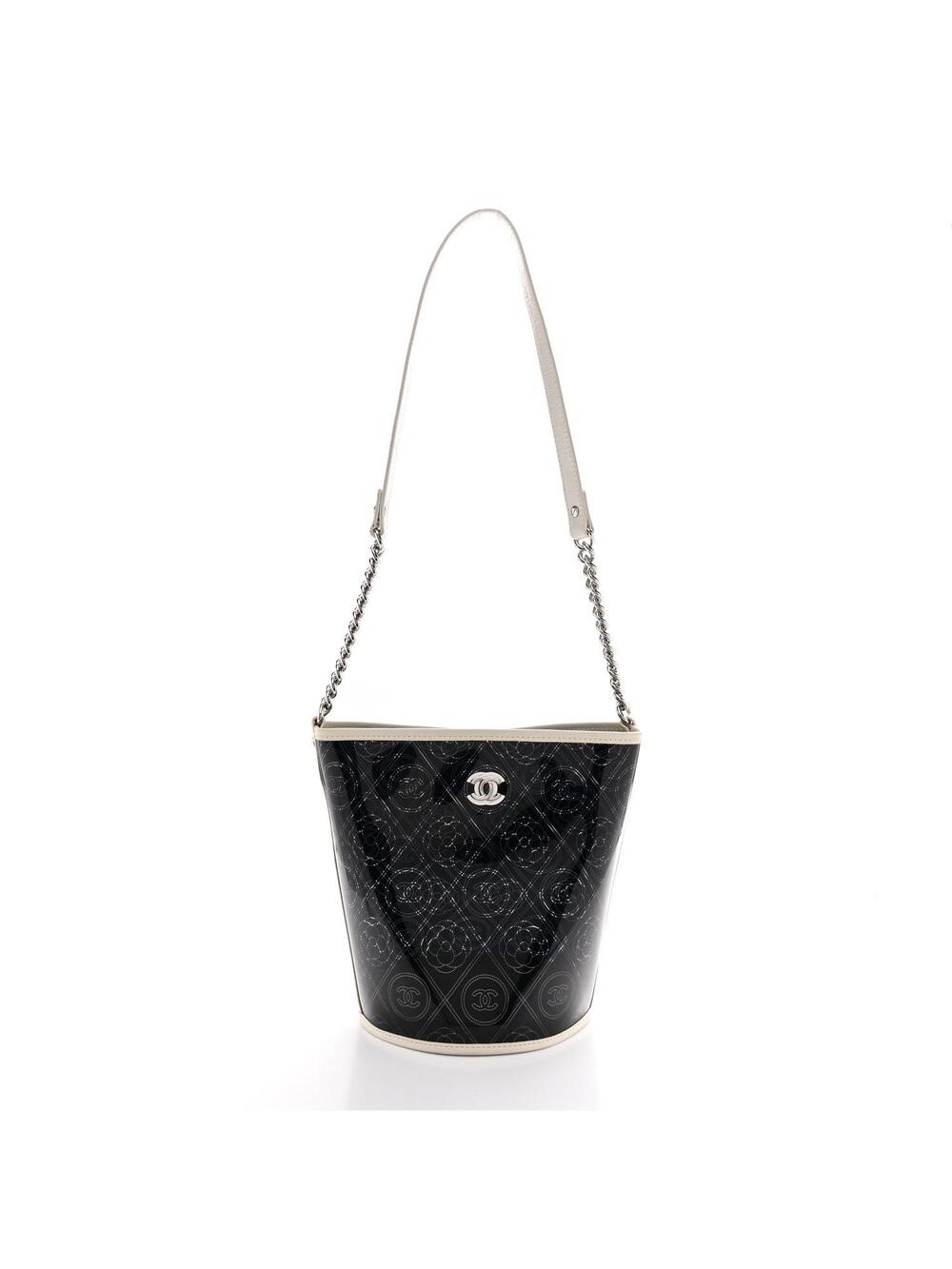 Chanel Crumpled Calfskin Pvc Camellia #282448C14B